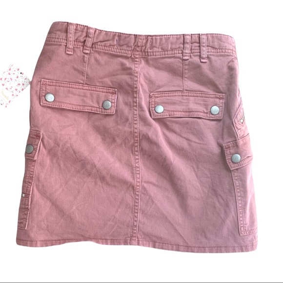 Free People Avenue Cotton Denim Mini Skirt Dusty Lilac Size 27 - Picture 3 of 10